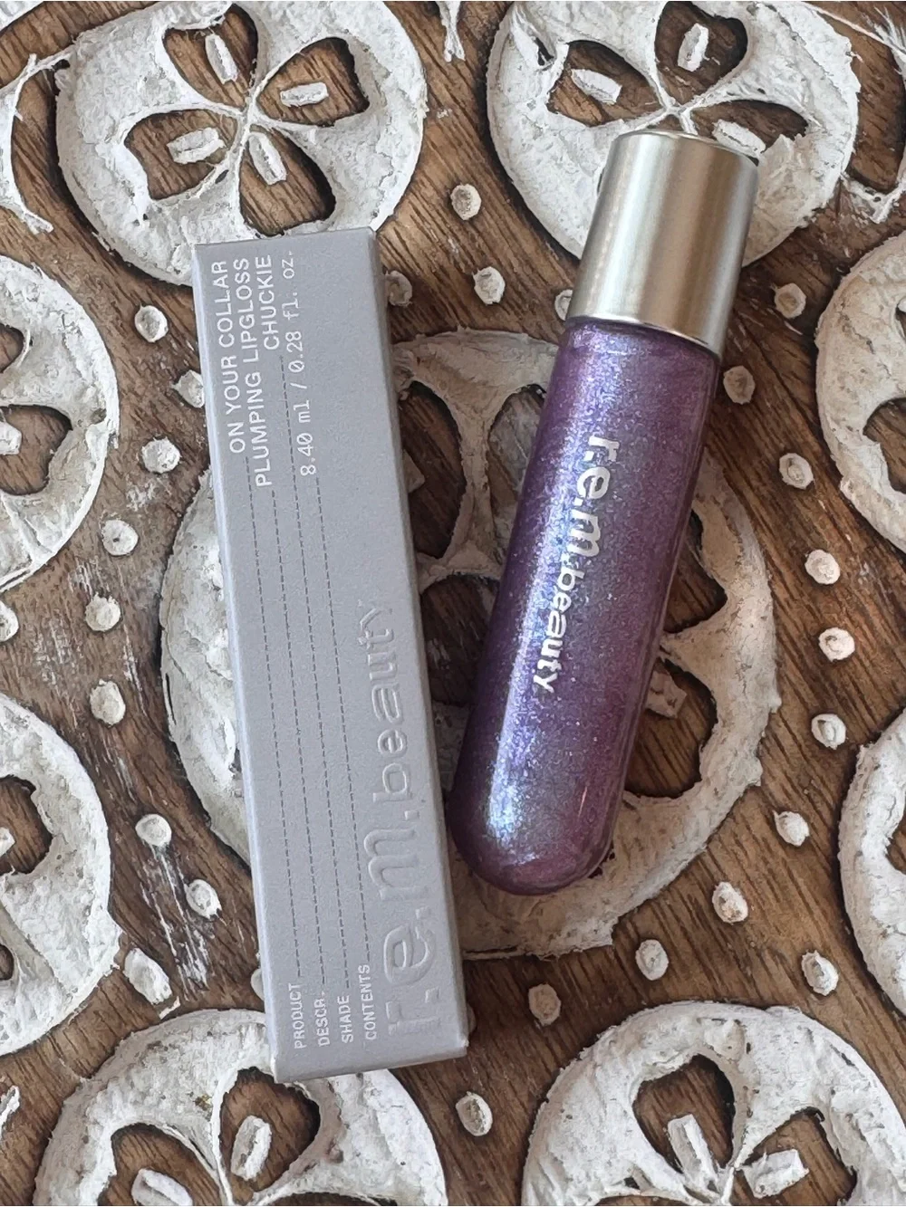 REM Beauty On Your Collar Plumping Lip Gloss Chuckie Iridescent Lavender